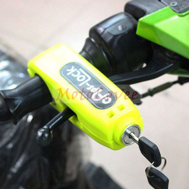 Motolovee Universal Motorcycle Lock Scooter Handlebar Safety Lock Brake Throttle Grip Anti Theft Protection Security Lock