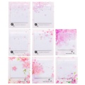 2020 Fresh Cherry Sakura Natural Memo Pad Sticky Notes List Escolar Papelaria School Supply Label