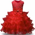 Fancy Floral Ball Gown Tutu One Year Birthday Dress Girls Kids Dresses Party Evening Formal Costume Children Flower Kid Clothing