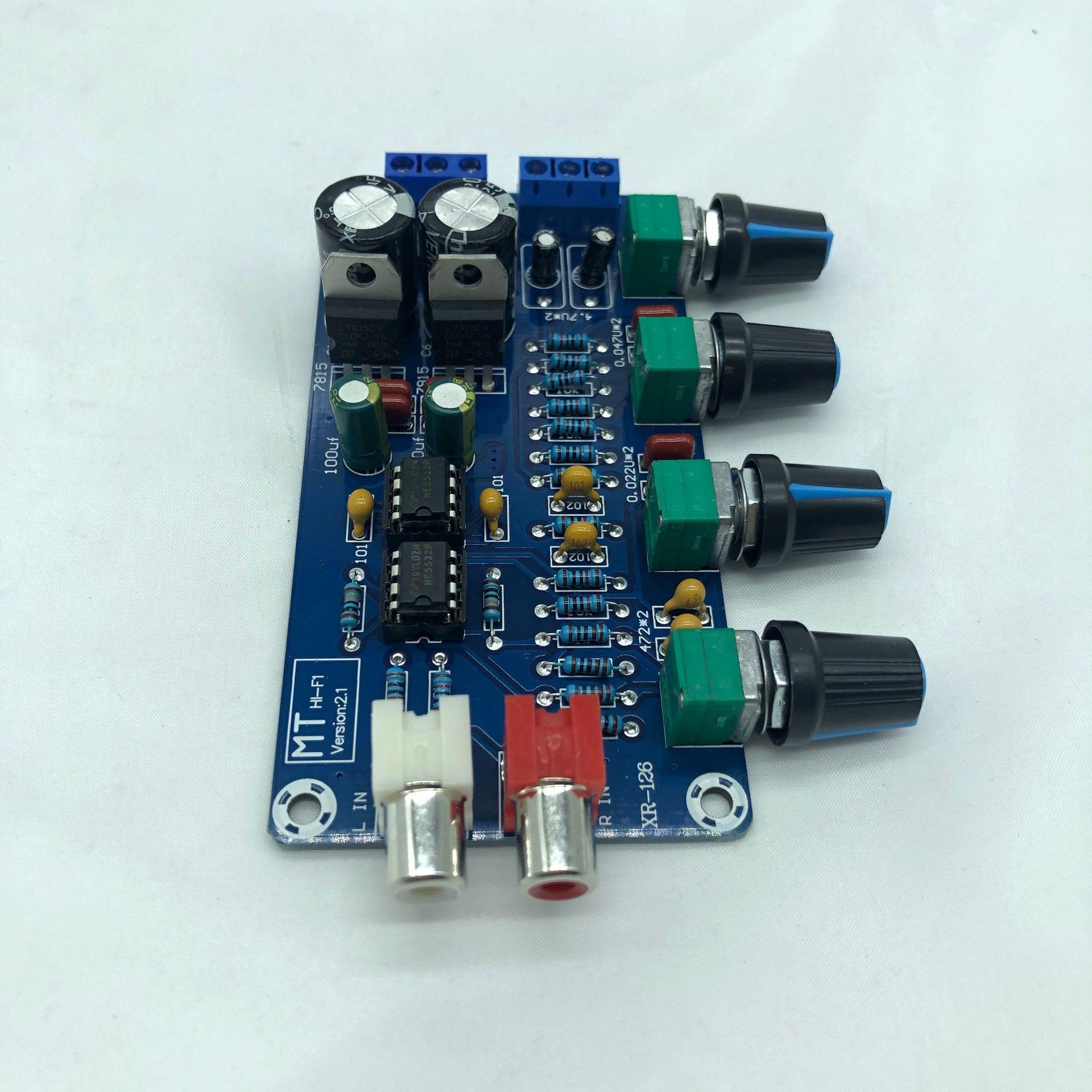 XH-M164 NE5532 Stereo Pre-amp Preamplifier Tone Board Audio 4 Channels Amplifier Module 4CH CH Control Circuit Telephone Preamp