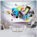 Music Notation Tapestry Living Room Bedroom Wall Hanging Witchcraft Beach Towel Musical Art Background Wall Decorative Blanket