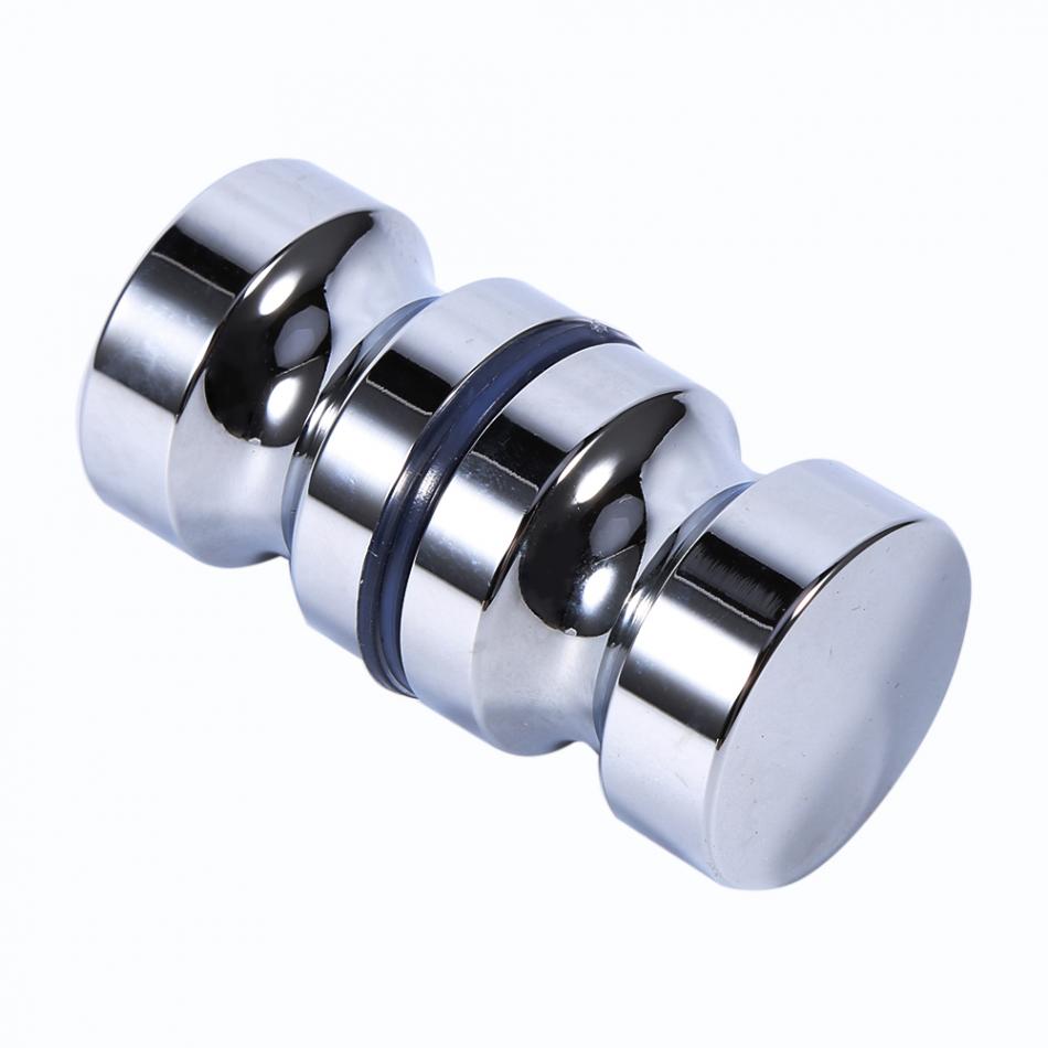 Aluminum Alloy 1.1" Dia Single Glass Door Knob Bathroom Shower Cabinet Handle w/ Screw Bathroom Door Handles For Interior Doors