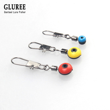 GLUREE 1Pcs Fishing Accessories Copper Alloy Sea Space Beans Fishing Connector Float Rolling Swivel for Rock Fishing Rod Fish