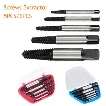 Screw Extractor Broken Bolt Remover Drill Guide Bits Set Drill Bits Easy Out Remover With Case 5pcs/6pcs