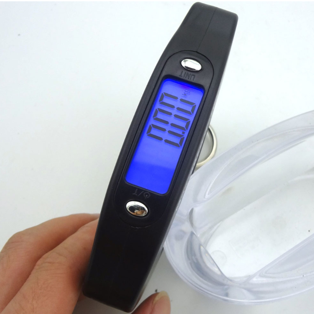 Mini Hand Held 50kg LCD Digital Fishing Hanging Luggage Scale Electronic Scale Hook Weight Backlight Balance Weighing Scale