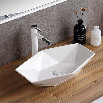 Bathroom Accessories Ceramic White Basin Sink Countertop Sinks Wash Hand Basins Without Facuet Bathroom Sink