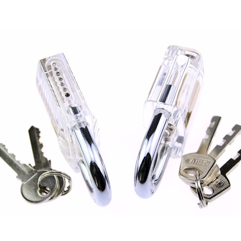 High quality Lock Pick Set 9Pcs/set Transparent Practice Locks Combination Padlock Train tools With Locksmith Supply A