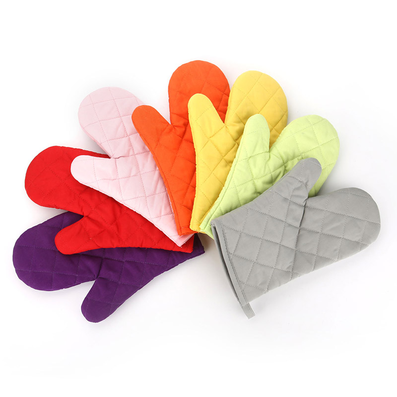 1PC High-temperature Microwave Oven Gloves Cotton Thick Heatproof Mitten Kitchen Cooking Microwave Oven Mitt Insulated Non-slip