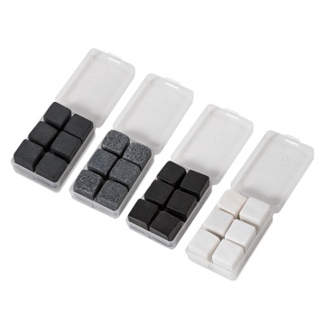 6Pcs Reusable Stones for Whiskey,Sipping Ice Square Cooler Whisky Rocks Bar Wine Cooler Party Wedding Gift