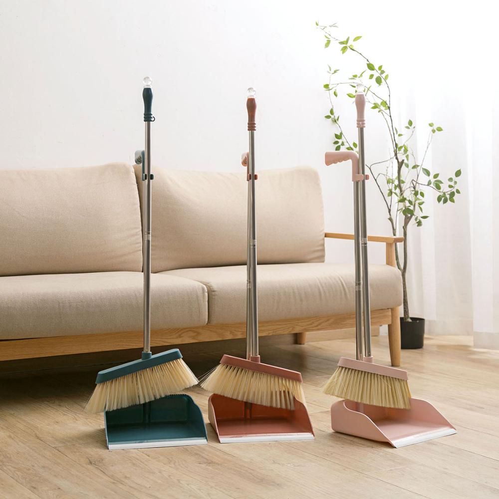 Household Broom Dustpan Set Floor Cleaner Sweeper Dust Pan and Brush Soft Bristle Cleaning Tool Home Office Dustpan Broom