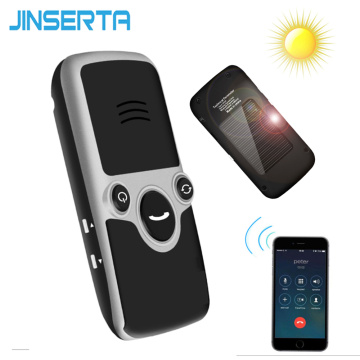 JINSERTA Solar Bluetooth car kit handsfree Speaker Speakerphone Sun visor Loudspeaker DSP Car MP3 Player Caller ID report