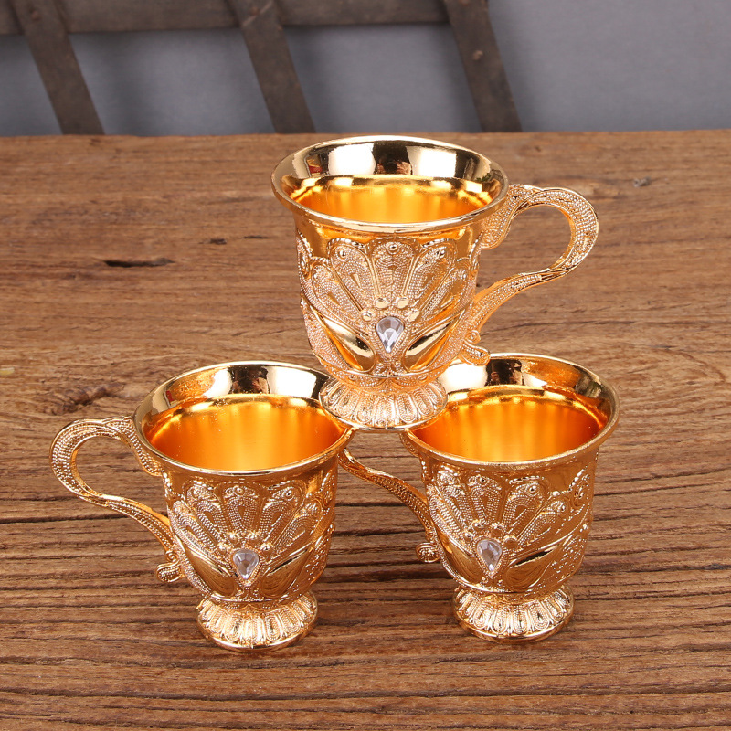2 PCs Small Wine Cup Shooter Glass European-Style High-End 30 Ml White Wine Glass Creative Household Glass White Wine Glass