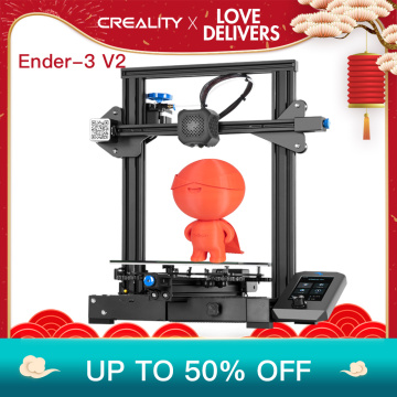 CREALITY 3D Newest Ender-3 V2 Printer Kit 32 Bit Slilent Mianboard High Pricison New UI Display Screen With Resume Printing