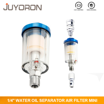 Moisture Oil Separator 1/4'' Air Filter Water Separator for Compressor Spray Paint Gun Tool Pressure Parts with Fittings G1/4