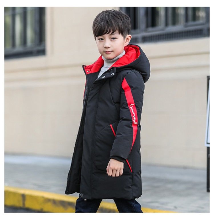 -30 Degree Children'S Winter Jacket Boy Clothes Warm Down Cotton Jacket Long Hooded Coat Waterproof Thicken Kids Parka Outerwear