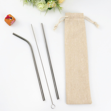 Reusable Metal Straw Pipette Suction Stainless Steel Drinking Straws Pipe Straight Bent Tube Events Party Bar Home Cup Tools