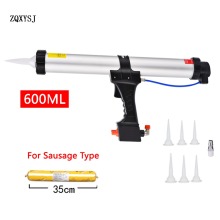 ZQXYSJ Caulking Gun 600ML Air Pneumatic Work Sealant Gun For Valve Adjustment Tool Decoration Sausage Silicone Finishing Tools