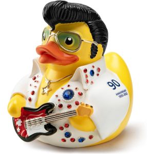 Elvis Presley Duck Figurine with Rhinestones Car Dashboard Ornament