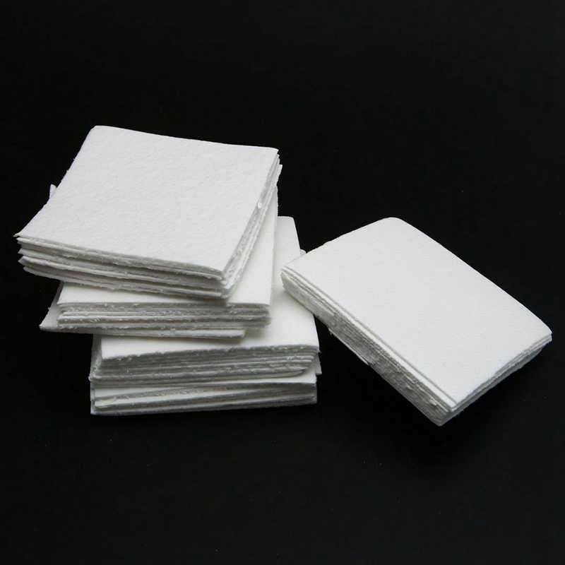 SHGO HOT-50 Sheets Ceramic Fiber Square Microwave Kiln Glass Fusing Paper Household Tools