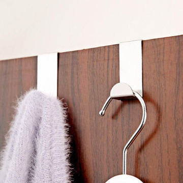 2Pcs/Set Hooks Stainless Steel Self Home Kitchen Wall Door Holder Robe Hanger Hanging Coat Hooks Kitchen Bathroom Organizer