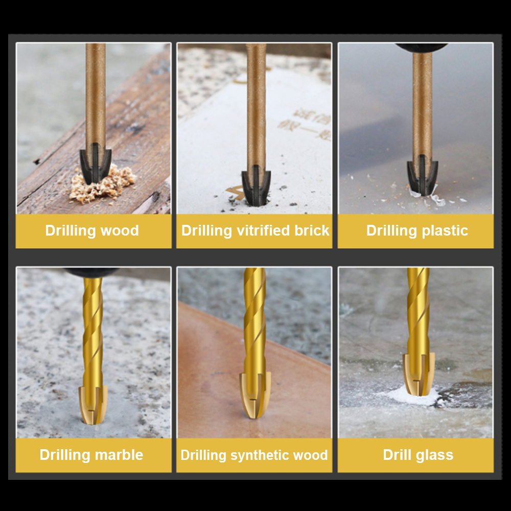 1pc Multi-functional Glass Drill Bit Ceramic Tile Cutter Triangle Drill Bits For wood Tile Concrete Glass Marble 4/5/6/8/10/12mm