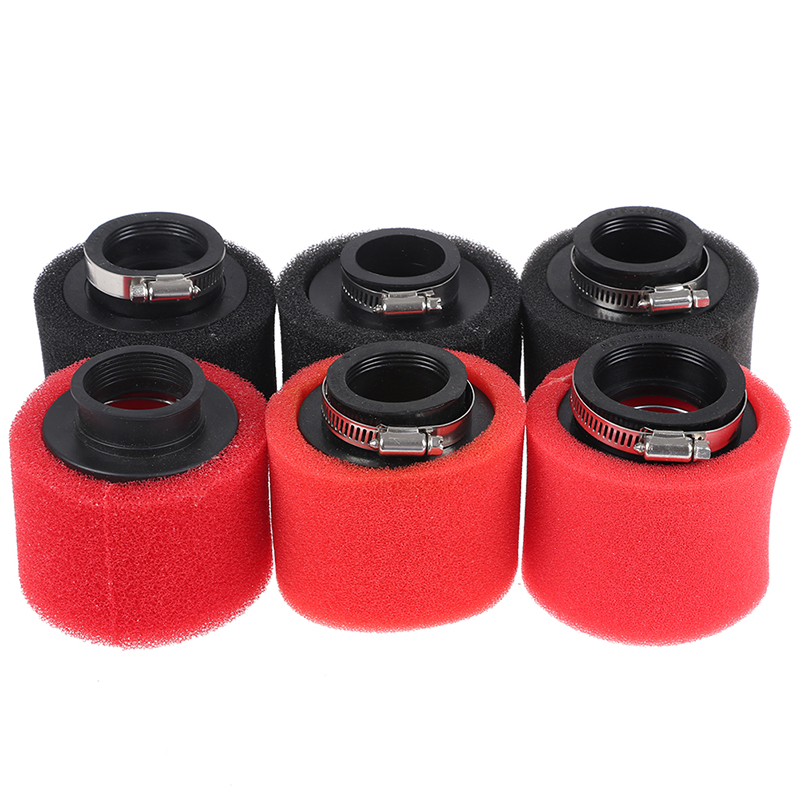 Black and Red Straight Neck Foam Air Filter 35mm 38mm 42mm 45mm 48mm Sponge Cleaner Moped Scooter Dirt Pit Bike Motorcycle