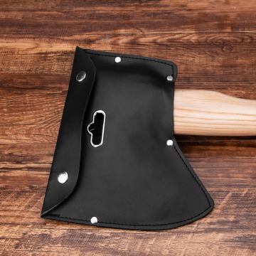 Portable High quality Axe Cover Blade Protection Leather Tools Bag Black Hanging Axe Hand Tool storage Bag With hook hole