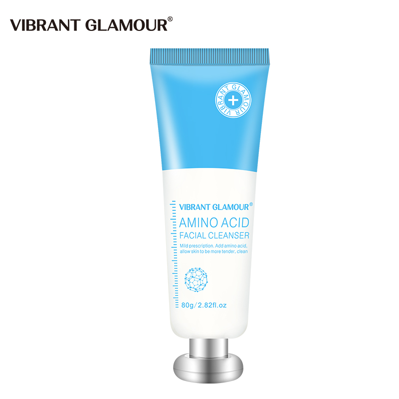 VIBRANT GLAMOUR Amino Acid Facial Cleanser Shrink pores Deep cleansing Oil Control Plant Essence Remove Acne blackhead Face care