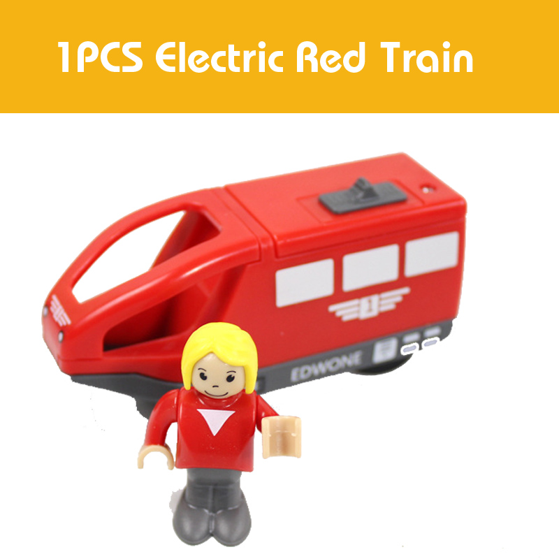 RC Electric Train Toys Magnetic Train Carriage Toy Competiable for Brio Standard Wooden Train Track Railway Toys for Children