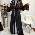 New Muslim Shining Sequin Chiffon Design Islamic Clothing Muslim Women Dresses Cardigan Dubai Abaya Middle East Arab Fashion