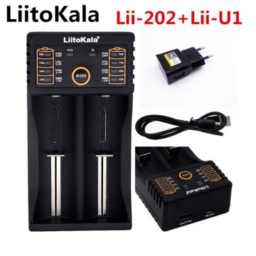 LiitoKala Lii-202 Intelligent Battery Charger with Power Bank Function USB for Ni-MH Lithium battery for 18650 2