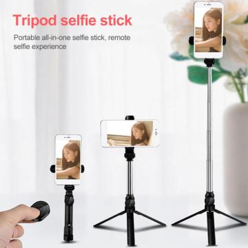 XT10 Extendable Wireless Remote Selfie Stick Tripod Holder Mount With Mobile Phone Clip Bluetooth V3.0 Remote Control