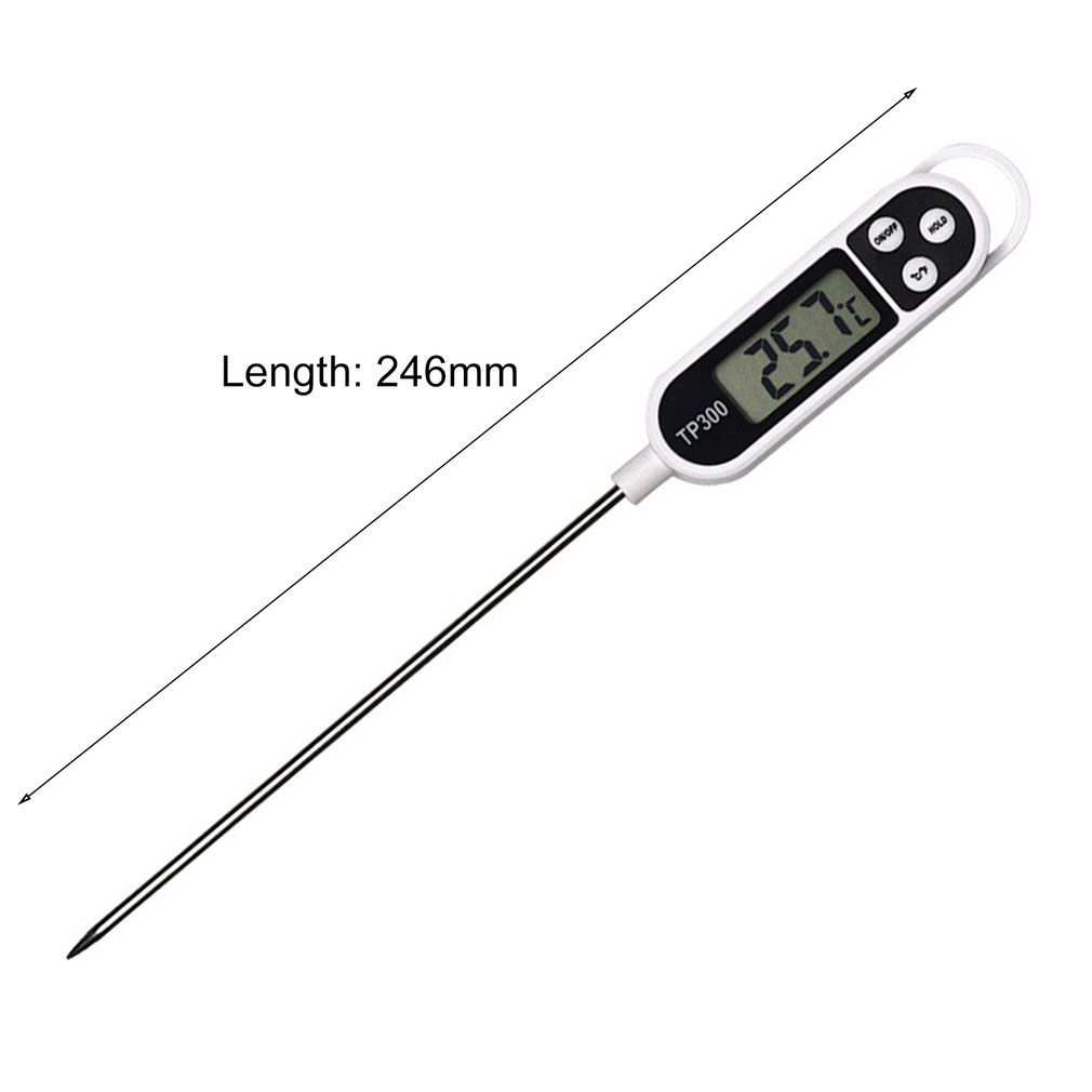 Kitchen Digital BBQ Baking Food Thermometer Meat Cake Candy Fry Grill Dinning Household Cooking Stainless Steel Thermometer Tool