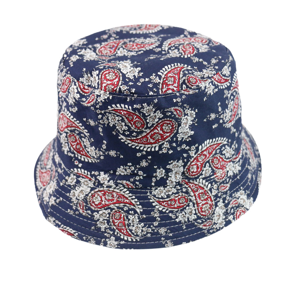 FOXMOTHER New Vintage Hip Hop Paisley Bucket Hats Black Navy Chapeau Femme Caps Gorro Bucket Mens