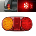 Yellow+Red LED Tail Lights Stop ABS Waterproof Indicator Car Boat Trailer Bulbs Accessories DC 10-30V LED Tail Lights
