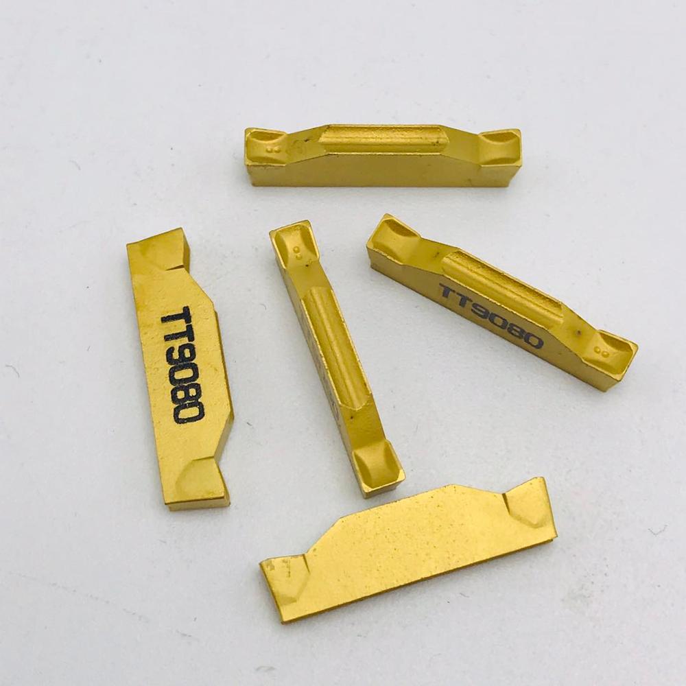 10 pieces TDC2 TT9080 grooving and cutting tool carbide insert double head 2mm tool metal turning tool TDC2 TT9080 lathe tool