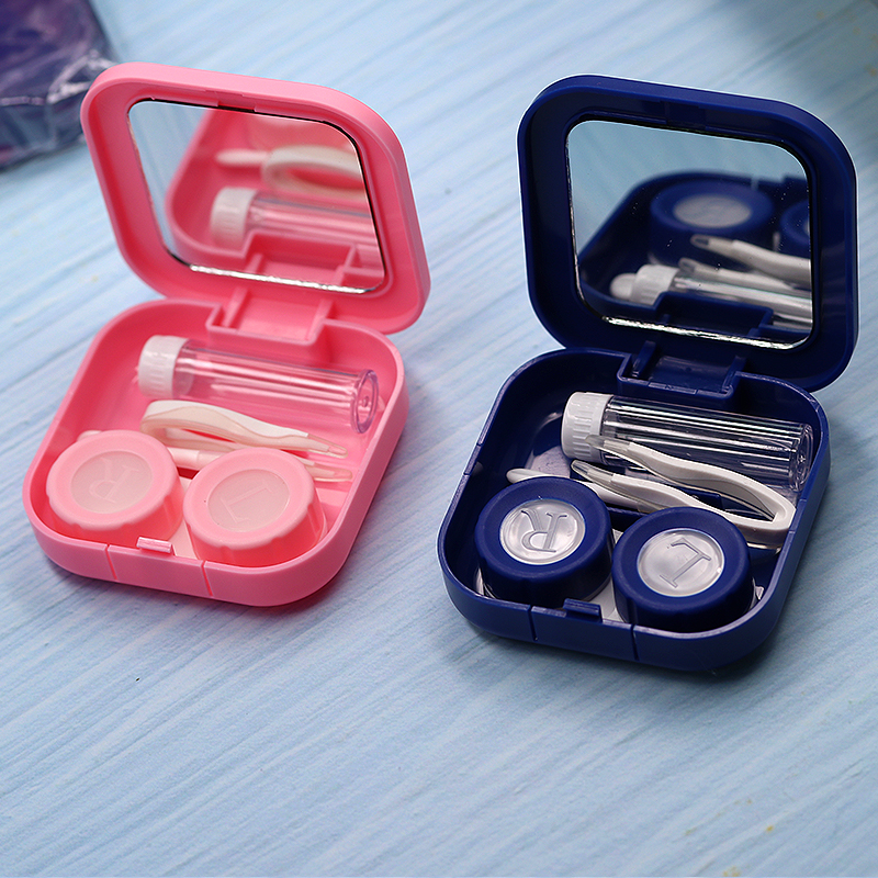 COLOUR_MAX Plastic Contact Lens Case Travel Kit Easy Take Container Holder