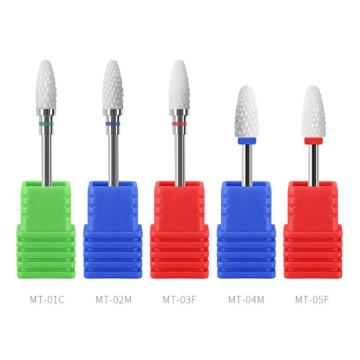 Nail Art Ceramic Polishing Head Single Ceramic Corn Bullet Type Electric Nail Polisher DIY Manicure Essential Special Art Tool