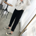 Winter Plus Size Wool Female Work Suit Young girl Pants Loose Female Trousers Capris Thicken Women Pencil Pants 2021 Spring 921F