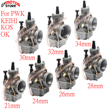 Brand new Universal Carburetor for 2Stroke 4 Stroke Motorcycle Keihin Koso OKO Carburador 21 24 26 28 30 32 34 mm With Power Jet