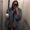 Elegant Faux Fur Coat For Women 2021 Winter Thick Warm Fluffy Fake Fur Jacket Outerwear Pink White Plush Coat Party Overcoat