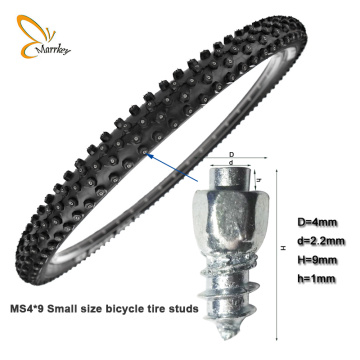 Marrkey 100PCS 9mm Tire Stud/Spikes for Tires/Screw-in Studs/Ice Stud/Snow Chains for Winter Tire of Bicycle/Bike/shoes/Boots