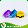 Custom Logo With Color Filling Silicone Ring for Wedding