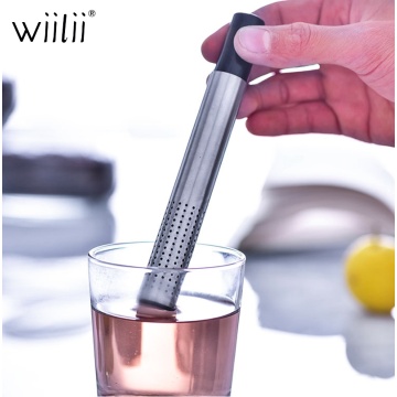 Wiilii Long Tea Infuser Steeper Strainer Stick Pipe Mesh Stainless Steel Filter For Loose Leaf Herbs Or Spice Single Cup Brewer