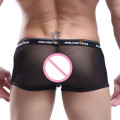 Men Sexy Boxer Underwear Shorts Bulge Pouch Mesh Ultra-thin Transparent Boxers See Through Shorts Underpants Boxer Men Underwear