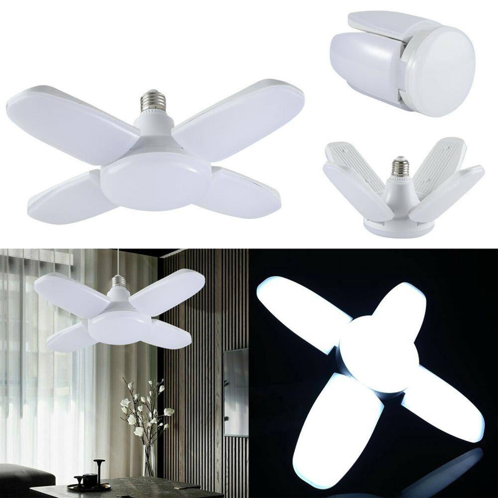 Indoor Deformable Folding Fan Blade LED Bulb High Power Adjustable Ceiling Light Chandelier Downlight Lamp Super Bright 110V 220
