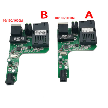 Gigabit Ethernet switch Optical Fiber Media Converter Fiber Transceiver 1000M Full PCBA with Fiber module