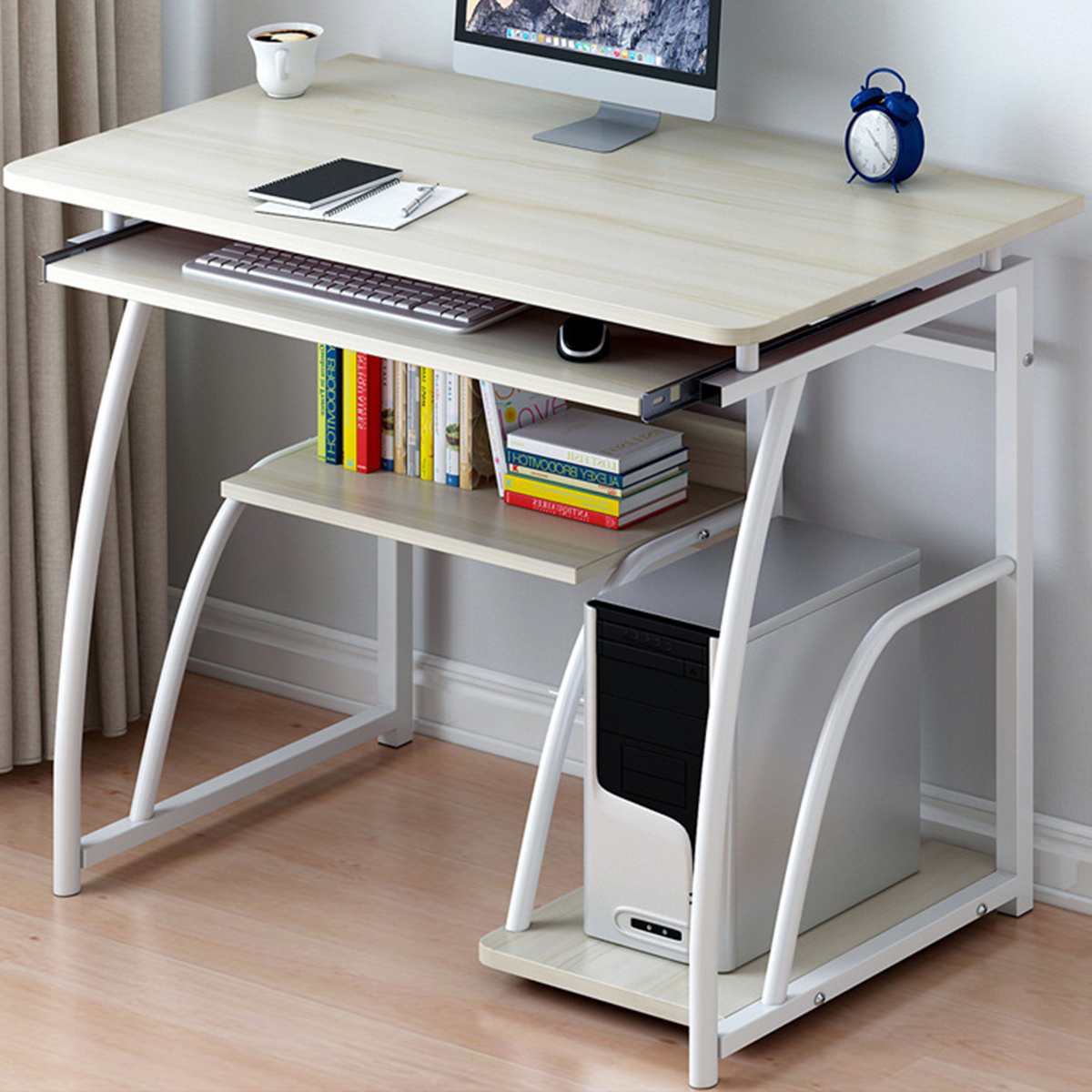 71X70cm Modern Computer Desk with Keyboard bracket PC Workstation Study Writing Table Home Office Furniture Table Office