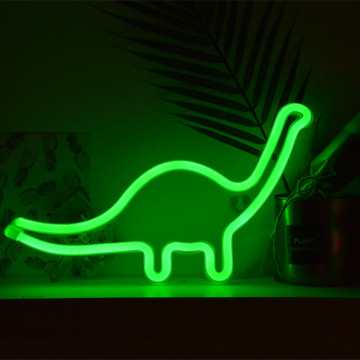 LED Neon Bulb Tube Light Dolphin/Cat/Dinosaur Lamp Lighting Novelty USB/AA Battery Power Home Decorate Luminary Bedside Light