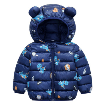 Baby Boys Winter Padded Jackets Hoodie Coat Toddler Boy Girls Coat Warm and soft with Cartoon printing 3 months to 5 year old